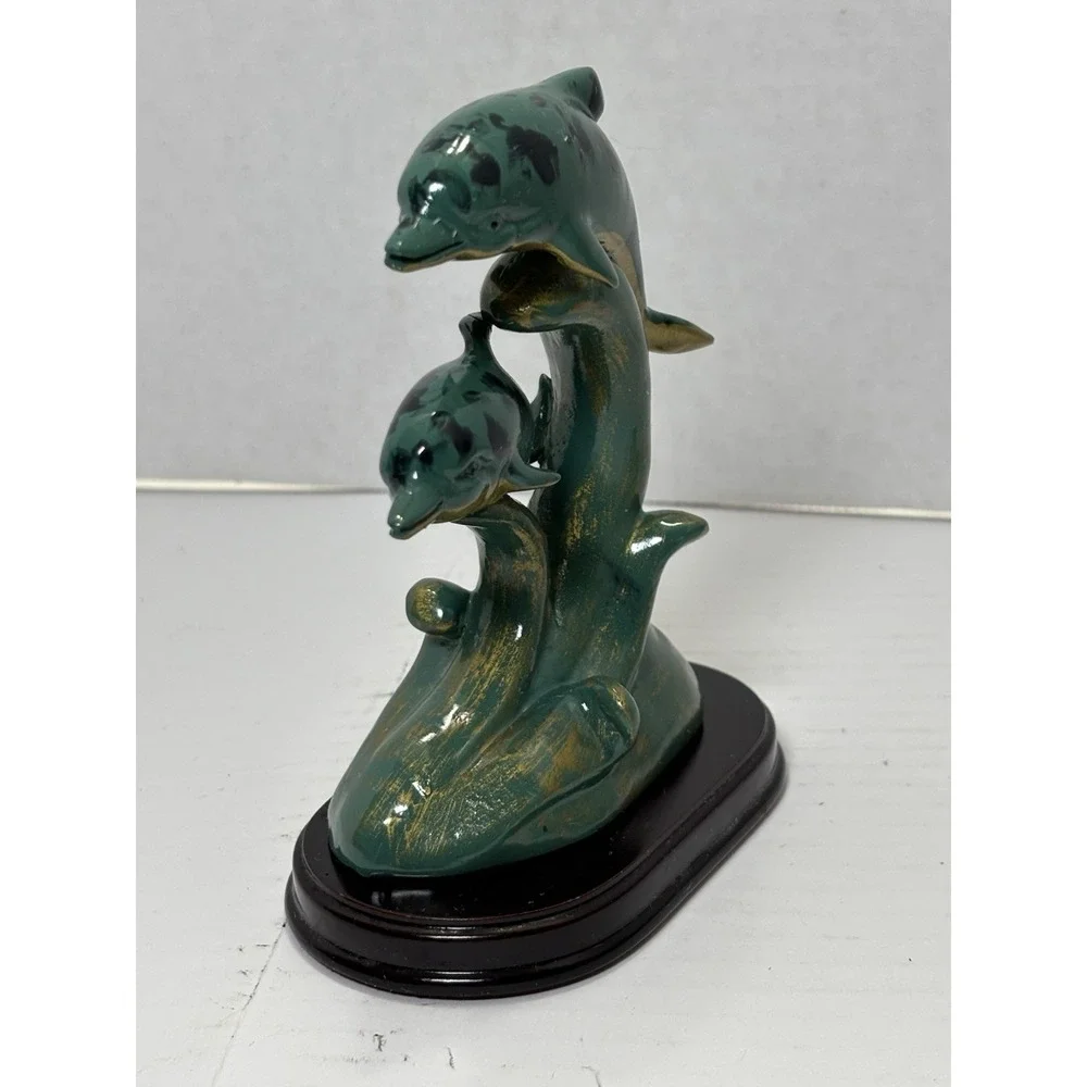 Italia Collection Dolphin Figurine Set Resin Coastal Decor 5